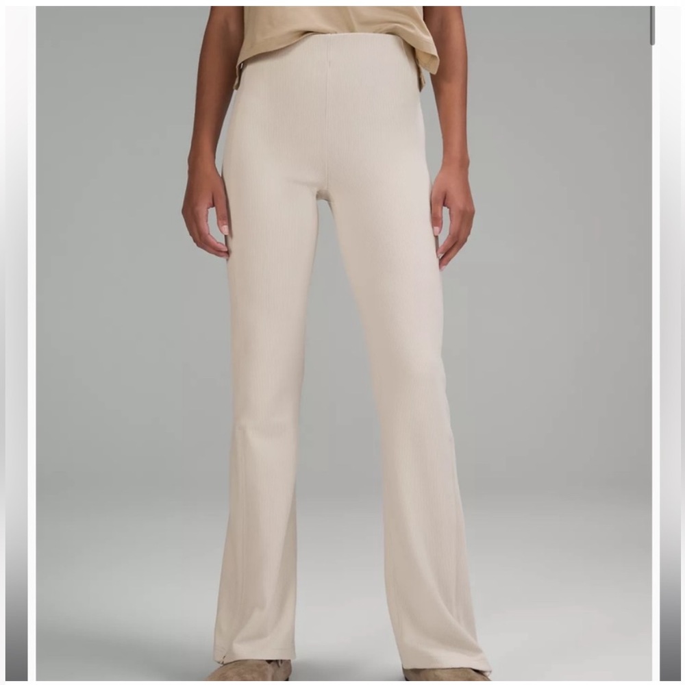 Lululemon Brushed Softstreme Ribbed Zip Flared Pant 32.5"